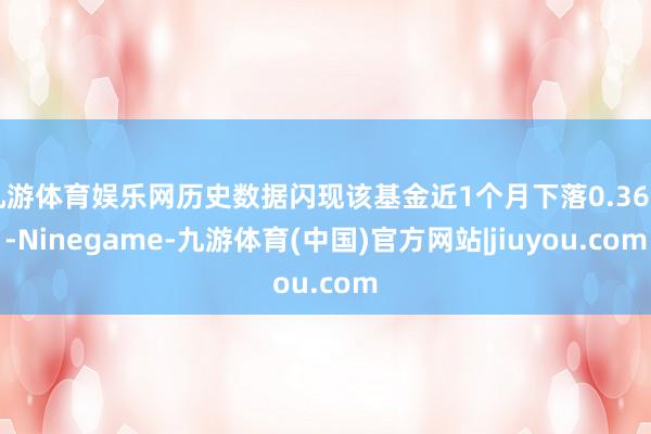 九游体育娱乐网历史数据闪现该基金近1个月下落0.36%-Ninegame-九游体育(中国)官方网站|jiuyou.com